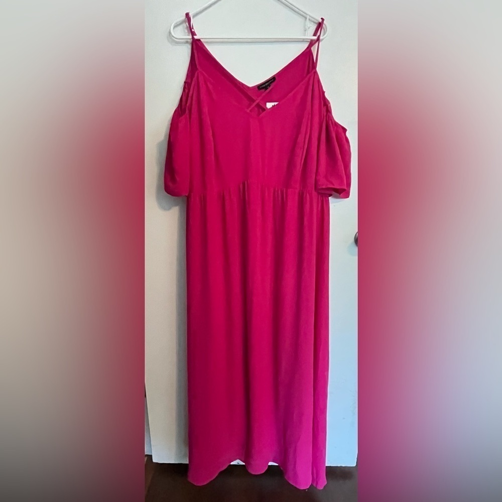 Lane Bryant Pink Cold Shoulder Dress, size 28, new!